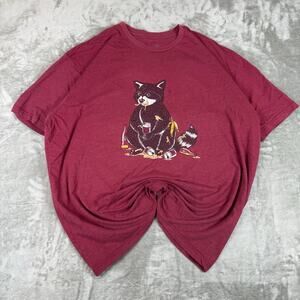 WRMFZY x Q Trash Panda Racoon Special Edition casual graphic tshirt mens 3XL